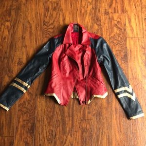 Wonder Woman faux leather jacket